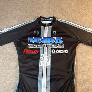 Velocity Black and Gray Cycling Jersey